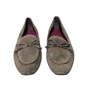 Munro Rossa Forest Green Suede Loafer Shoes Womens Size 8.5W Comfort Slip On Bow